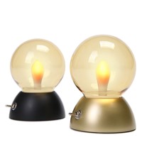 High Quality USB Rechargeable Vintage Design LED Small Night Light Energy Saving Bulb Shape Home Bedroom Table Lamp Nightlight