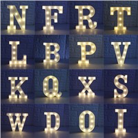 New 26 Letters White LED Night Light Marquee Creative Lamp For Birthday Wedding Party Bedroom Wall Hanging decoration