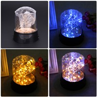 Rechargeable 3D LED Decorative Night Light Bedroom Lamp Birthday Wedding Gift Touch Switch Home Decor