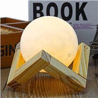 Creative 3D Print Moon Lamp with Touch Switch 3D Lunar Lamp Color Changeable Night Lights For Home Decoration Christmas Gift