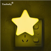 Tanbaby 4PC Mini Star Novelty Night Light Children&amp;amp;#39;s Bedroom Nursery Kids Cartoon Cute (Light sensor) Room Decoration EU or US