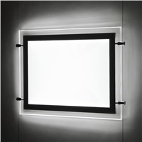 A4 Acrylic Frame LED Window Light Panel Pocket Estate Agent Display Single Sided Magnetic Panel Horizontal Hanging