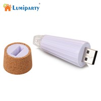 LumiParty Magic Cork Shaped USB Rechargeable cork stopper cap lamp creative romantic cork lights Wine Bottle Night light
