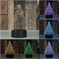 Creative Gifts Christmas Tree 3D Night Light USB Led Table Desk Lampara as Home Decor Bedroom Reading Nightlight Kids Toys