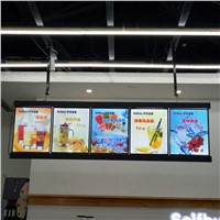 2PCS Ultra Bright Fast Food Store LED Menu Display Systems,Restaurant Aluminum Frame LED Illuminated Menu Panels 600x2000MM