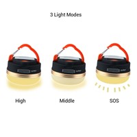 Mini Portable Camping Lights 3W LED Camping Lantern Waterproof Tents lamp Outdoor Hiking Night Hanging lamp USB Rechargeable