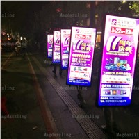 5PCS Outdoor Double Sided LED Walking Advertising Billboard 63x150CM Battery Powered LED Backpack Light Box for Advertising