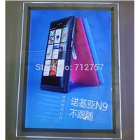 Indoor Wall Mounting Frameless Advertising LED Light Boxes