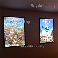 A1 (65x90CM) Magnetic Slim Aluminum Frame LED Backlit Movie Poster Frame Lighted Up Movie Poster Light Box for Home Theater