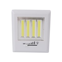 Mini 4XCOB LED Switch Night Lamp Wireless Magnet Wall Light For Closet Cabinet Wardrobe Emergency Lighting Use 4*AA Battery