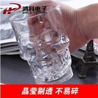 LED luminous glass water induction colorful skull cup into the water that bright color luminous cup cup
