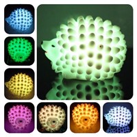 Popular LED Hedgehog Night Light Desk Lamp Changeable-color Christmas Present Baby Light LED Bedside Lamp P20
