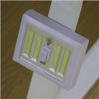 4*COB LED Switch Night Light Wall Lamp with Magnetic 4*AA Battery Operated Kitchen Cabinet Garage Closet Camp Emergency Lamp
