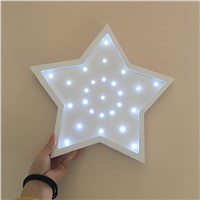 30X29.5CM INS Lovely Wooden Stars LED Night Light Creative Baby Sleeping Room Table Wall Lamp bar/Coffee shop Decoration Lamp