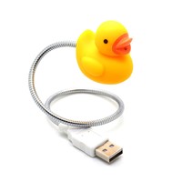 Hot Creative new USB flashlight Cute cartoon yellow duck Shape lamp laptop keyboard lights powerd by power bank PC