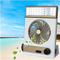 3 in 1 Multi-function Portable Mini Fan LED Table Lamp Flashlight Solar Light for Home Outdoor Camping --M25