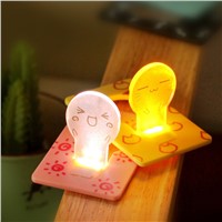 New Design Portable Hot Sale Cute Portable Pocket Fold switch LED Card Night Lamp Put In Purse Wallet Convenient Light P25