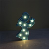 Lumiparty 3D Led Night Light  Angel Shape Warm WhiteTable Lamps For Kids Children Gift Party Wedding Room Decoration