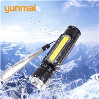 Powerful 5000lm USB Flashlight with Magnet Cob+CREE XM-L T6 LED Torch Rechargeable Inside Battery Waterproof Flash Light Lamp