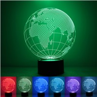 World Map Visual 3D LED Lamp Lighting For Home Office Decorative Desk Table Lamp Projection Kid Night Lights