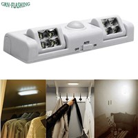 High Brightness 8leds Wireless LED Motion Sensor Detector Night Light LED Cabinet Light Auto On/Off Wall Lights For Cupboards
