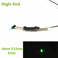 Class II High-End 4mm 520nm 532nm 1mW Green Laser Diode Module Dot  Industrial Grade APC Driver with PD