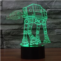 The New Star Wars troop dog colorful 3D lights visual acrylic lamp lamp LED lamp robot illusion desk lamp