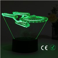Strange new aviation aircraft 3 d small night lamp button USB science led home light spacecraft a night light