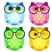 Abajur Led Stick Touch Automatic Control Sensor Child Baby kids Bedroom Owl Night Light Wall Lamp