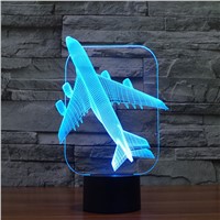 3D Night Light Lamp Airplane Visual Led Lighting for Room Decoration Novelty Christmas Gift