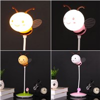 Cute LED Bee Table Lamp Night Light USB Touching Dimmable Baby Sleeping