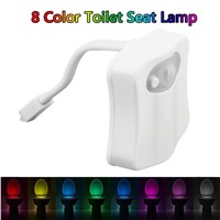 Creative 8 / 16 Color Changing Toilet Nightlight Home Toliet Bathroom Human Auto Motion Activated Sensor Seat Light Night Lamp