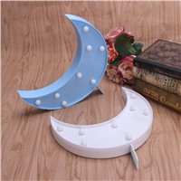 3D Marquee Moon Table Lamp 8 LED Battery Operated Night Light Children&amp;amp;#39;s Room Decor L15