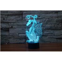Hot Chinese Style Paper Cut Flying Dragon 3D Night Light 7 Colors Change LED Table Xmas Gift Ancient Dragon Art Home Decor Lamp
