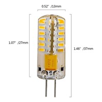6pcs G4 48-LED Warm White Light Crystal Bulb Lamps 3 Watt AC DC 12V Non-dimmable Equivalent to 20W Incandescent Bulb CLH