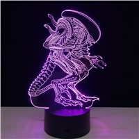 3D LED Alien vs Predator Lighting Mood Lamp 7 Colors Changing Lamparas with USB Cable