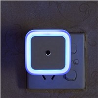 Household Lovely Square Auto LED Light Induction Sensor Control Bedroom Night Lights Bed Lamp US Plug Smart Lamp