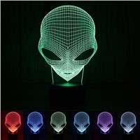 Unique 3D Cartoon Special Alien Shape LED Table Lamp with USB Power Touch night light gift P25