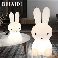 BEIAIDI Big Rabbit Dimmable Led Night Light 50/80CM Nursing large night light Baby Feeding Bedside large Cute Floor Table Lamps