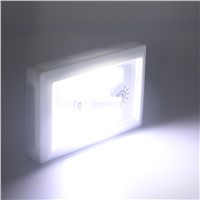 2*COB LED Switch Wireless Cordless Night Light Closet Cabinet Wardrobe Night Lamp AAA Battery Operated Emergency Light