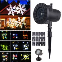 12 Patterns 4 LED Rotating Projector Light Stage Light Motion Spotlight Christmas Halloween L