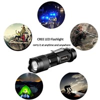 Powerful Tactical Flashlights Portable LED Camping Lamps 3 Modes Zoomable Torch Light Lanterns Self Defense 6pcs/Lot zk70