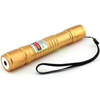 New Version luxury gold focusable green laser pointer  Zoomable Adjustable Green Laser Pen + Battery + Charger