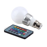 High Quality 1pcs 3W B22 16 Colors RGB LED Light Lamp Bulb W/ Remote Control 85-240V Hot Search
