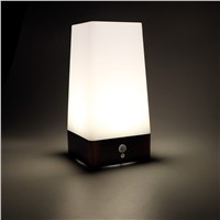 ITimo Wireless Table Desk Bedside Lamp Square Shape PIR Motion Sensor and Light Sensor LED Night Light High Quality Battery Lamp