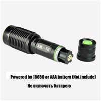 Portable 5 Modes Zoom CREE XML T6 Led Flash light Adjustable Focus Tactical Flashlight EDC Torch Light for Camping Hiking Bike