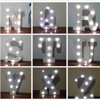 Novelty 26 Alphabets 3D Lamp DIY Wooden Letter LED Light Romantic Cold White Night Lights for Wedding Party Kids Room Decorative