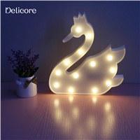 DELICORE Pretty Cute swan Cartoon Animal Night Light Baby Room Sleeping Light Bedroom Desk Lamp Night Lamp Of Best Gifts S129