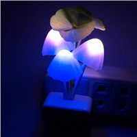 Light dream mushroom lamp LED avatar colorful color mushroom lamp socket Nightlight creative inducti automatic startup EU or US