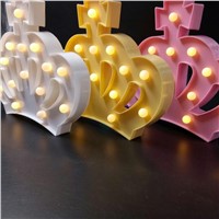 LumiParty Crown Shape LEDs Night Light Table Lamp Night Lamp for Kids Room Christmas Party Decor Warm White